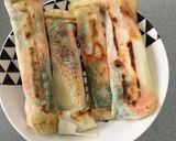 揚げない☆たらこと山芋の大葉チーズ春巻作り方3写真