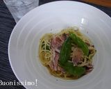 生ハム と 生バジルの 冷製パスタ作り方4写真