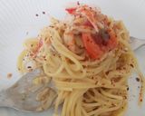 簡単！カニカマでお洒落冷製パスタ作り方2写真