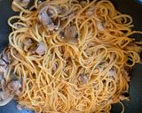 豚肉としその焦がしにんにく醤油パスタ作り方6写真