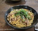 豚肉としその焦がしにんにく醤油パスタ作り方7写真