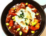 チーズハンバーグ ビーフシチューソースで作り方5写真