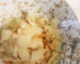 全てレンジにらチヂミ風芋餅入りドーム蒸し作り方5写真
