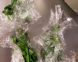 全てレンジにらチヂミ風芋餅入りドーム蒸し作り方6写真