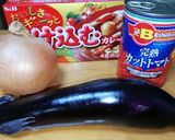 [簡単]水なしdeトマトとナスのカレー作り方1写真