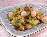 キャベツとうずら　ぎんなん　うま煮炒め作り方5写真