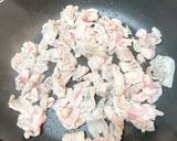材料３つ☆豚肉とキャベツの卵とじ作り方2写真