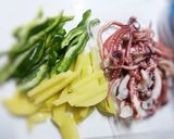 ゲソ・ピーマン・ポテトのオイスター炒め作り方1写真