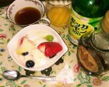 メープルシロップ➕フルーツヨーグルト☺⛄作り方3写真