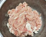 チンジャオロース(旬のたけのこを使って)作り方1写真