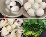 卵と豚肉の甘辛煮作り方1写真