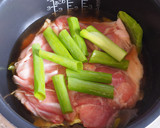 蒸し鶏のネギ塩ダレとキャベツ炊き込みご飯作り方5写真
