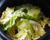 蒸し鶏のネギ塩ダレとキャベツ炊き込みご飯作り方6写真