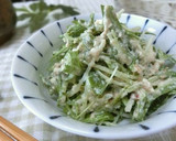 水切り不要☆　水菜の白和えサラダ作り方4写真