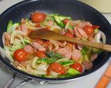 カマンベールとアスパラのパスタ作り方3写真