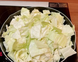 材料３つ☆豚肉とキャベツの卵とじ作り方3写真