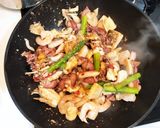 春の海鮮と野菜炒め作り方4写真