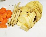 フライパンで根菜尽くし炊き込みご飯作り方1写真