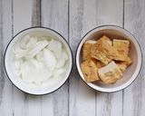 超簡単！厚揚げとキムチのオイマヨ炒め作り方1写真