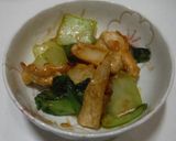 ヤゲン軟骨とチンゲン菜のオイスター炒め作り方4写真