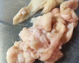 おつまみ！簡単！パリパリ鶏皮揚げ作り方1写真