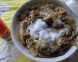 すき焼きの残りお肉で牛とじ丼♪作り方4写真