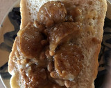 納豆とミートボールのトースト（照り焼き風作り方3写真