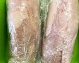 圧力鍋で味染み染み鶏胸肉三色巻と大根と卵作り方5写真