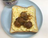［防災レシピ］缶詰で★てりたまトースト作り方3写真
