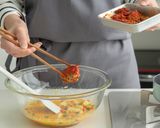 サバとじゃがいものオムレツ作り方7写真