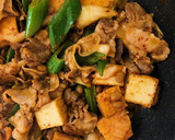 豚キムチ納豆スタミナ厚揚げ炒め作り方5写真