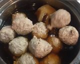 肉団子と筍の仲良し煮込み作り方8写真
