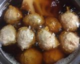 肉団子と筍の仲良し煮込み作り方9写真