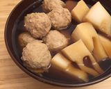 肉団子と筍の仲良し煮込み作り方11写真