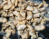 旬のアサリ豆腐の蒸し煮 ピリ辛胡椒味作り方1写真