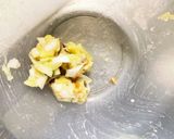 レンジチヂミ風芋餅入りにんにくドーム蒸し作り方13写真