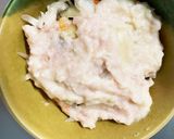 レンジチヂミ風芋餅入りにんにくドーム蒸し作り方26写真