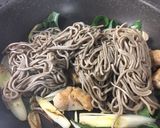 和のヤキソバ　鳥なん風焼き蕎麦作り方3写真