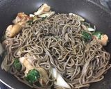 和のヤキソバ　鳥なん風焼き蕎麦作り方4写真