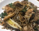 和のヤキソバ　鳥なん風焼き蕎麦作り方5写真