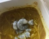 レンジで簡単！海老のカレーカルボナーラ作り方5写真