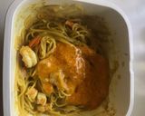 レンジで簡単！海老のカレーカルボナーラ作り方7写真