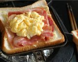 ベーコンエッグのとろとろホットサンド作り方5写真