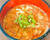 レンジで時短！ごまトマト酸辣湯うどん作り方3写真
