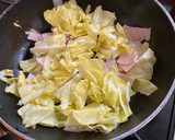簡単！キャベツとハムの和風パスタ作り方4写真