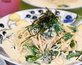 フライパン不要！明太子クリームパスタ作り方4写真