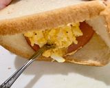 美味しいハムタマゴ、ハンバーグサンド作り方5写真