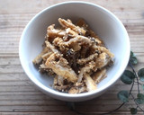 mレンジで！しめじと油揚げの胡麻和え作り方3写真