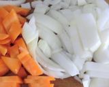 新玉ねぎとサバみそ煮缶の、おうちパスタ作り方2写真
