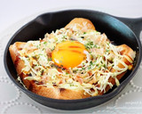 のせて焼くだけ！簡単♡お好み焼きトースト作り方6写真